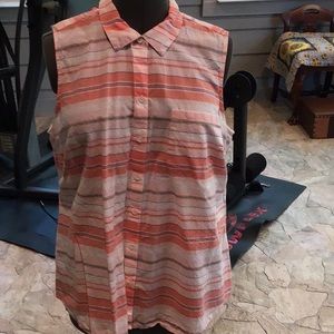 Salmon Stripe Top